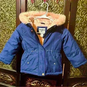 Oshkosh Hooded Snow Jacket 4T Navy Pink